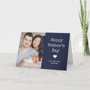 Two Photo and Typewriter Text Happy Father's Day Card