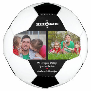 Two Photo Best Ever Fantastic Dad Crossword Puzzle Football