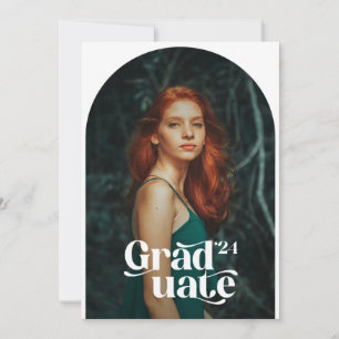 Two Photo Boho Graduation Announcements