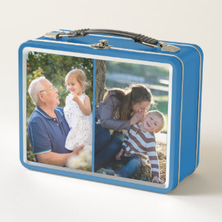 Two Photo Create Your Own Photo  Metal Lunch Box