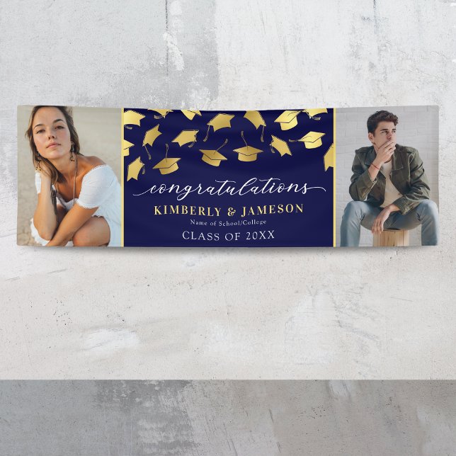 Two Photo Double Graduation Banner (Creator Uploaded)