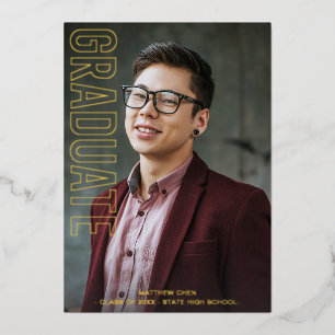 Two Photo Fun Type 2 Foil Graduate Announcement