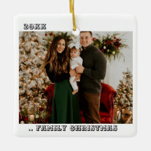 Two Photo Happiness is Family Christmas Minimalist