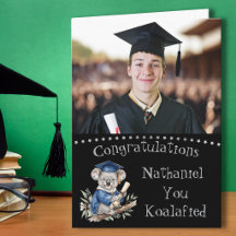 Two Photo Koala Graduation Card