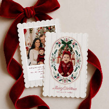 Two Photo Merry Christmas Family Card