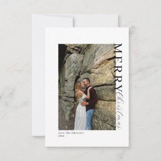 Two photo minimalistic Christmas Card