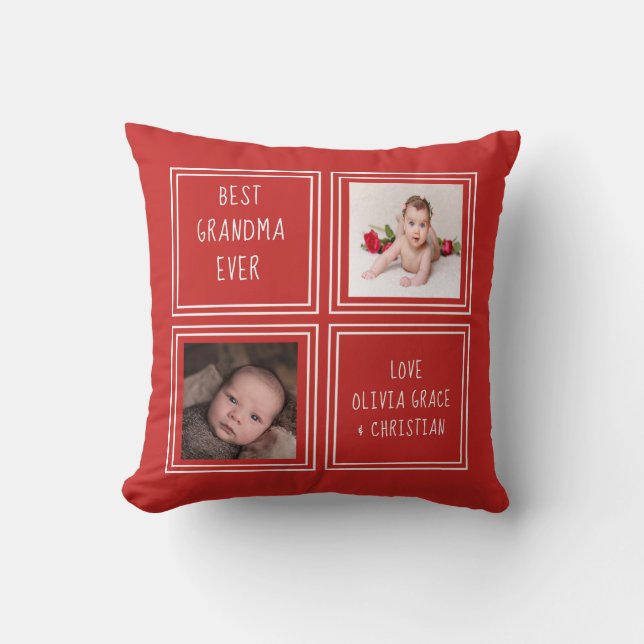 Two Photo Personalised One of a Kind Template Cushion (Front)