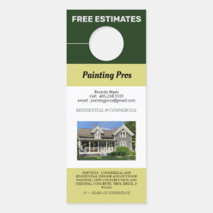 Two Photo Residential & Commercial Painting II Door Hanger