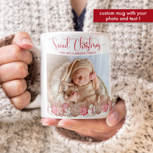 Two Photo, Sweet Christmas, Holiday Cookies Coffee Mug