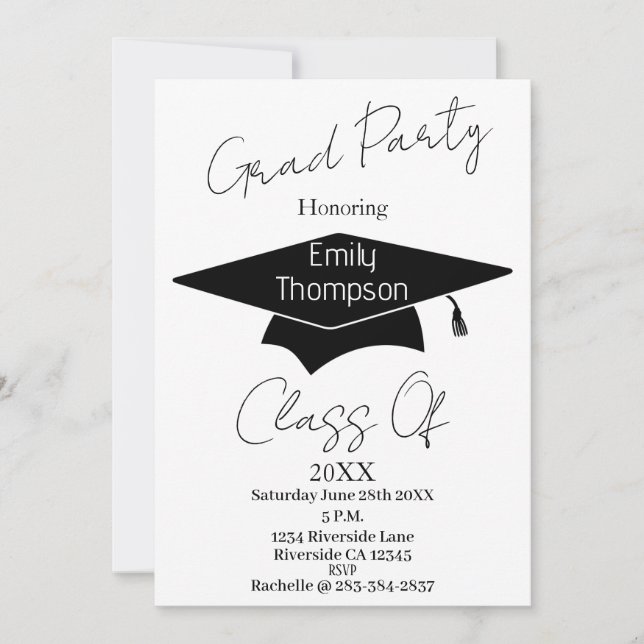 Two Photo with Gold Glitter Graduation  Card (Front)