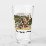 Two Photos and Personalised 16oz Pint Glass<br><div class="desc">Custom 16 ounce pint glass featuring your photos and name or message on both sides! You can easily test it out by uploading your photos and editing the name,  date,  year,  or message. These shaker glasses are made with top quality Libbey barware.</div>
