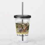 Two Photos Custom Acrylic Tumbler<br><div class="desc">This 16oz acrylic tumbler features two vibrant,  full colour photos with brush script typography on the front and back. Personalise it with family photos or any photo or image. It's lightweight and durable with double wall construction,  available in several colours,  and BPA-free.</div>