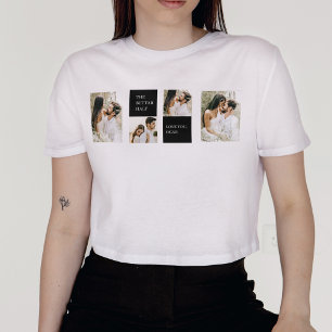 Two Photos   Happy Valentines Day   Couple Gift T- T-Shirt