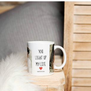Two Photos Happy Valentines Day Romantic Quote Coffee Mug