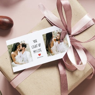 Two Photos Happy Valentines Day Romantic Quote Gift Tags