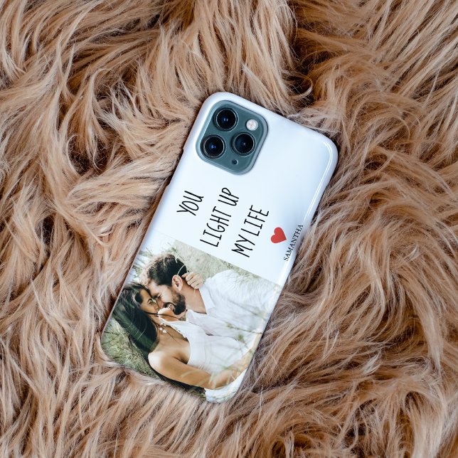 Two Photos | Happy Valentines Day | Romantic Quote iPhone Case (Creator Uploaded)