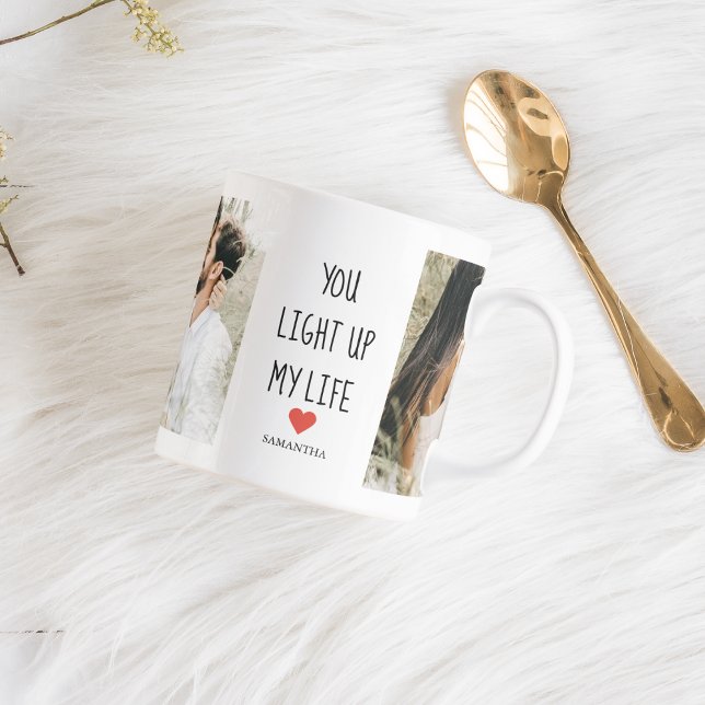 Two Photos | Happy Valentines Day | Romantic Quote Mug (Creator Uploaded)