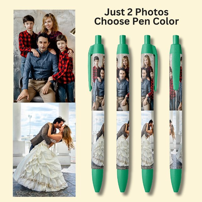 Two Photos on Green Black Ink Pen (Creator Uploaded)