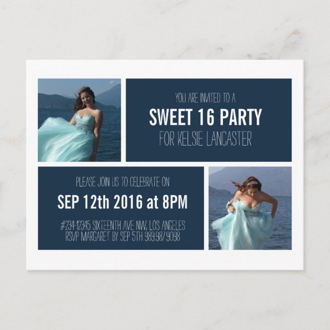 Two Photos Party Invite (Front)