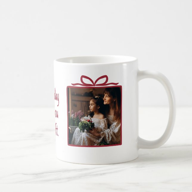Two Photos Red Gift Box and Bow Frame Coffee Mug (Right)