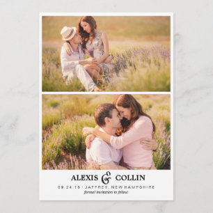 Two Photos Simple Save the Date Card