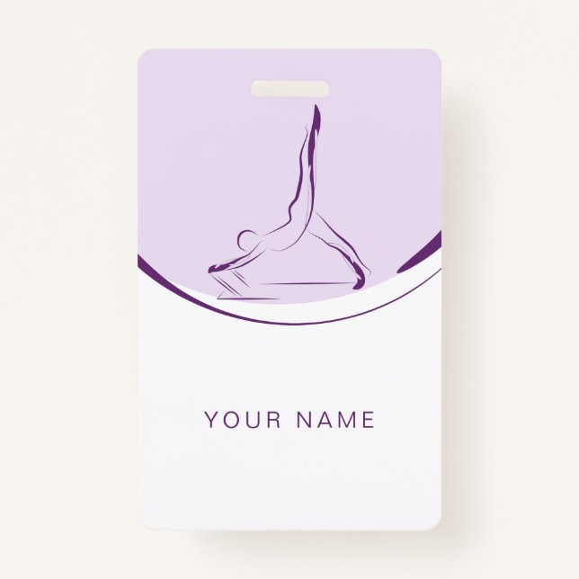 Two Pilates Poses on the Reformer | Colour ID Badge (Front)