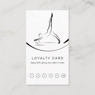Two Pilates Poses on the Reformer Loyalty Card