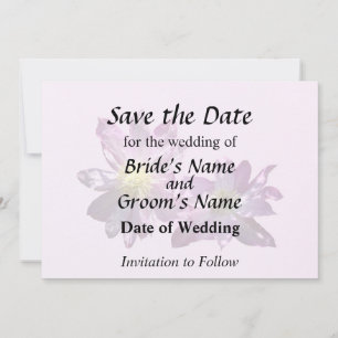 Two Pink Clematis Save The Date