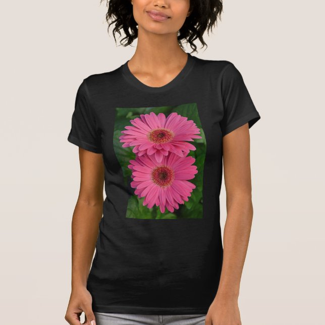 Two pink gerber flowers T-Shirt (Front)
