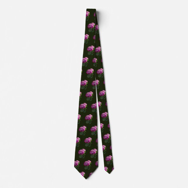 Two Pink Hydrangea Tie (Front)