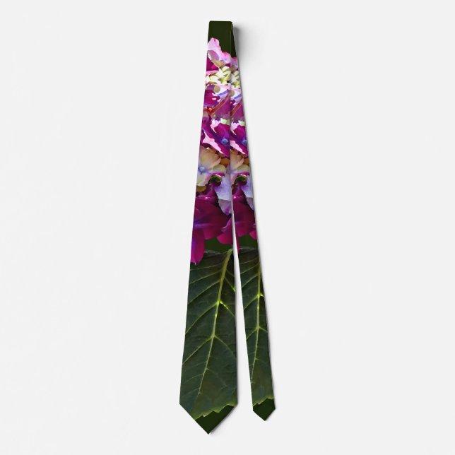 Two Pink Hydrangea Tie (Front)