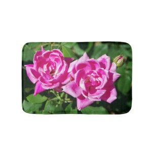 Two Pink Roses bath mat