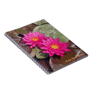 Two Pink Water Lilies Notebook