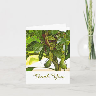TWO PITCHER PLANTS/THANK YOU/CUSTOMIZABLE TEXT THANK YOU CARD