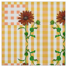Two Plaid Sunflower Fabric