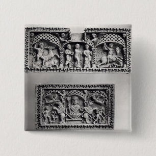 Two plaques from a chest 15 cm square badge
