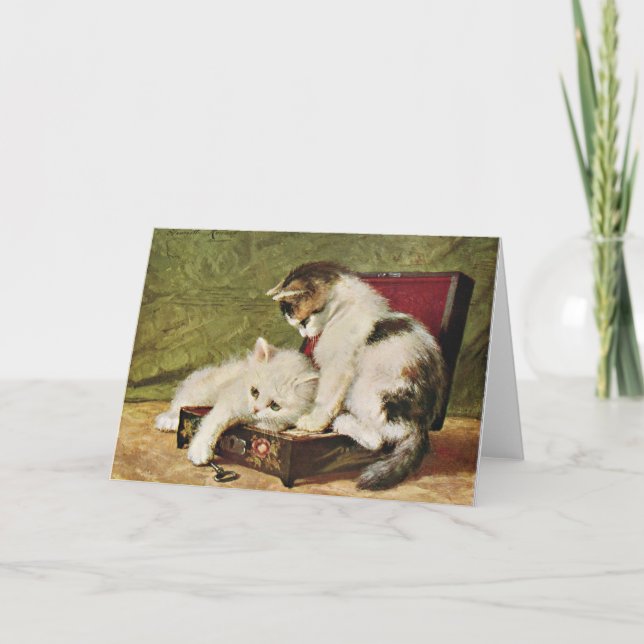 Two Playful Kittens Card (Front)