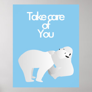 Two polar bears poster