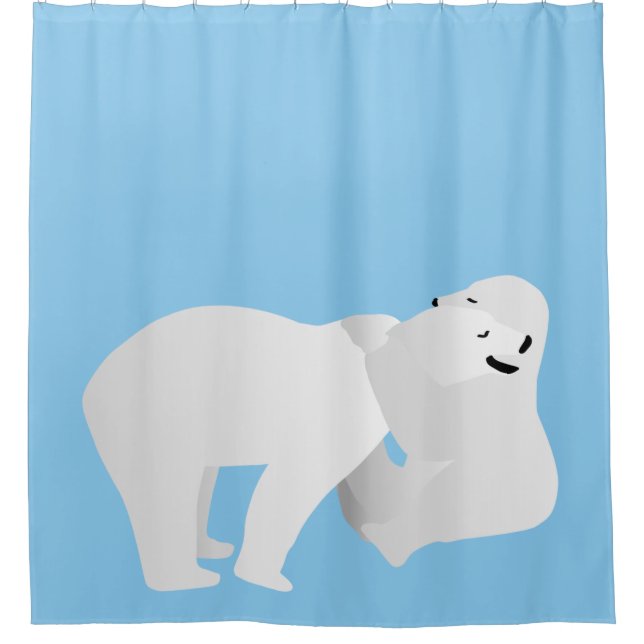 Two polar bears shower curtain (Front)