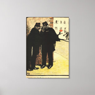 Two policemen hide from the Commissioner's wife Canvas Print