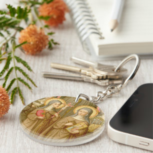 Two Poor Clare Saints (SAU 027) CircAcryl Key Ring