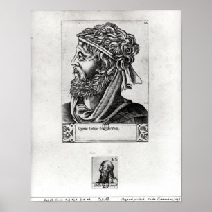 Two portraits of Catullus Poster