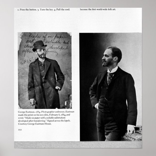 Two portraits of George Eastman  1884 and 1890 Poster (Front)