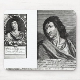 Two portraits of Savinien Cyrano de Bergerac Mouse Mat