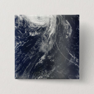 Two powerful storms span the Atlantic Ocean 15 Cm Square Badge