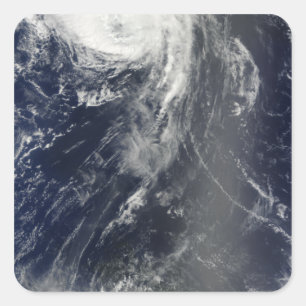 Two powerful storms span the Atlantic Ocean Square Sticker