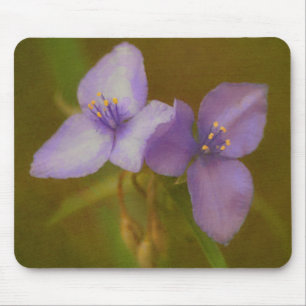 Two Pretty Purple Wild Flowers Art Mouse Pad