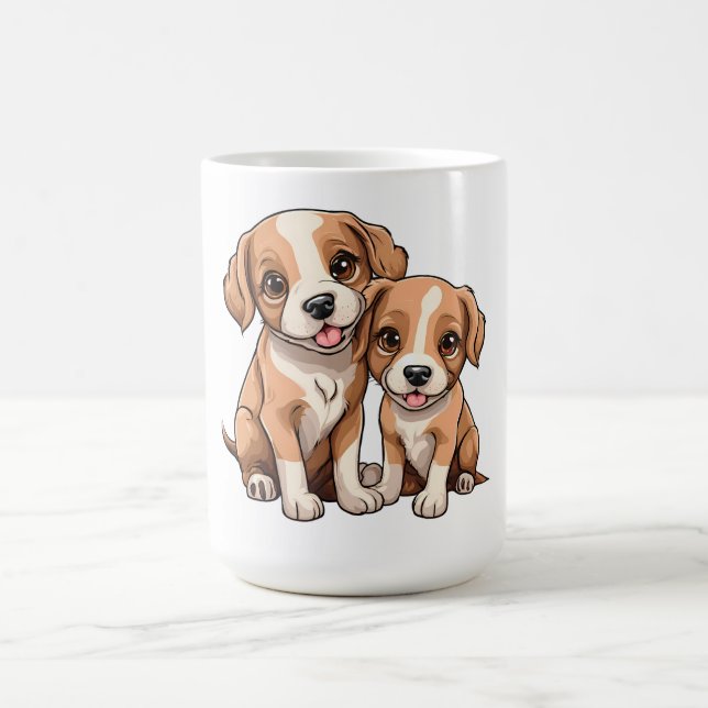 TWO PUPPIES Coffee Mug (Center)