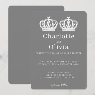 Two Queens Make A Pair Crown Themed Gay Wedding