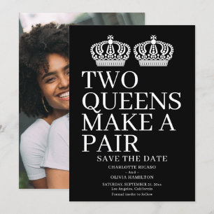 Two Queens Make A Pair Gay Lesbian Wedding Announcement